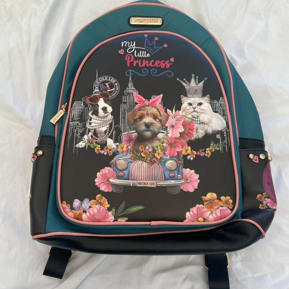 Nicole Lee My Little Princess Pet Backpack - Black and Pink